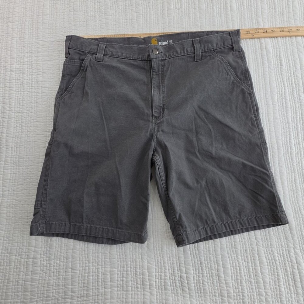 Carhartt Relaxed Fit Shorts Mens 40 Grau Stretch Classic 10" Inseam 102514-039 - Picture 12 of 16